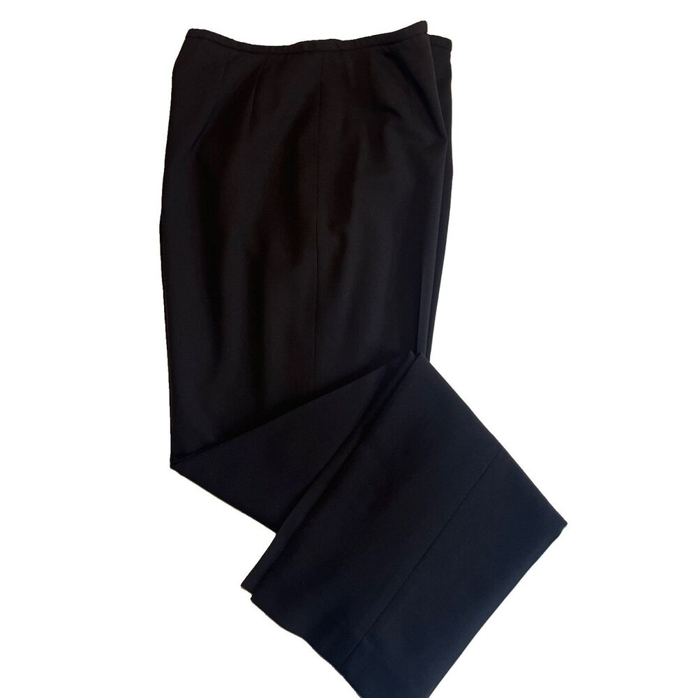 Dana Buchanan Wool Trousers Womens 8 Brown Lined Straight Leg Dressy Side Zip